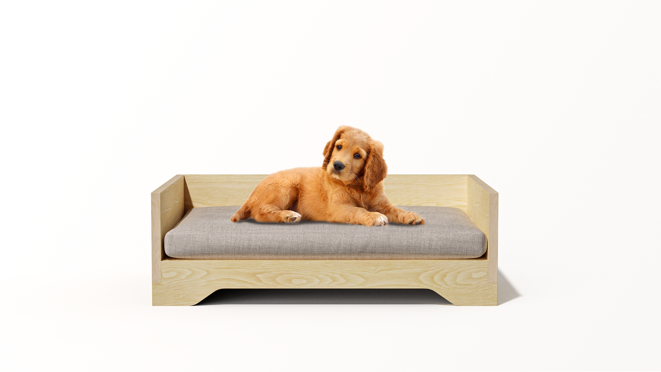 The Modernist Doggy Bed  - Tall (Birch)