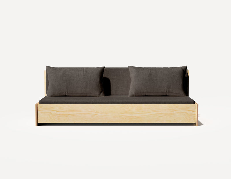 Das Großeltern-Schlafsofa – Dreisitzer (Birke)