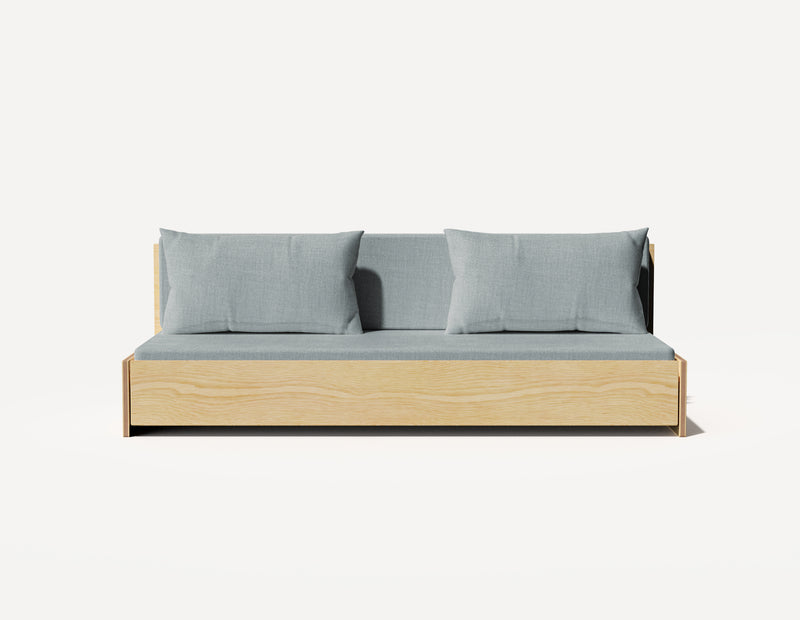 Das Großeltern-Schlafsofa – Dreisitzer (Birke)