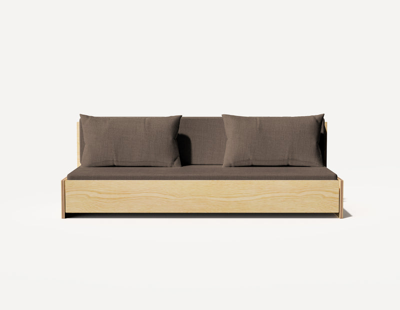 Das Großeltern-Schlafsofa – Dreisitzer (Birke)