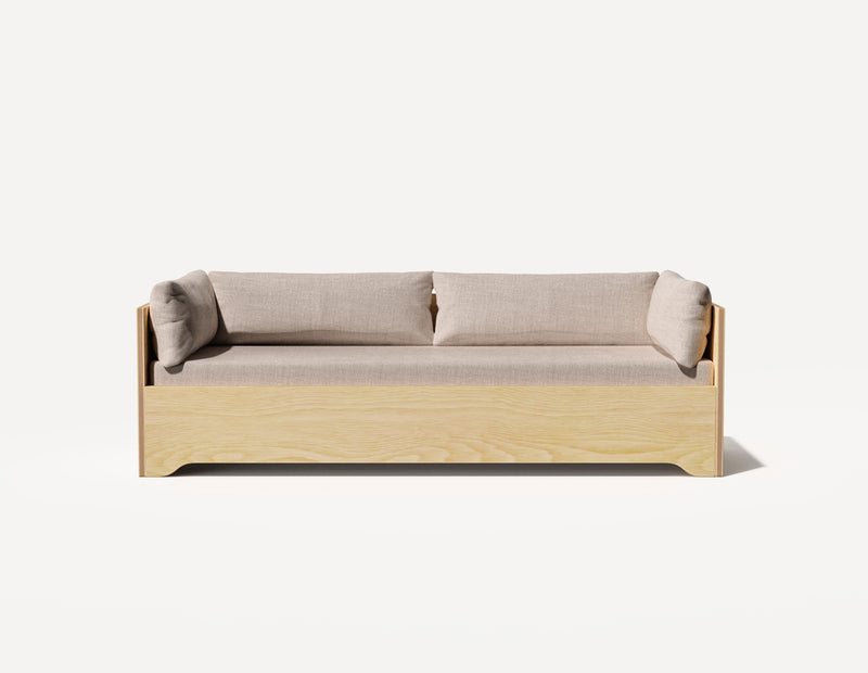 Das SLOWE Schlafsofa – Original Dreisitzer (Eiche)