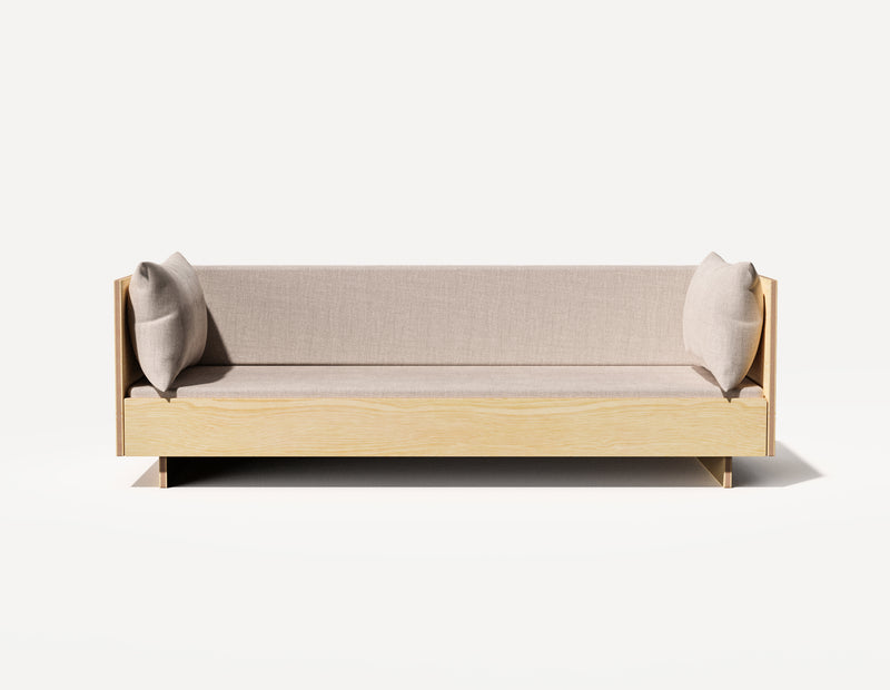 Das SLOWE Schlafsofa – Dreieinhalbsitzer (Birke)