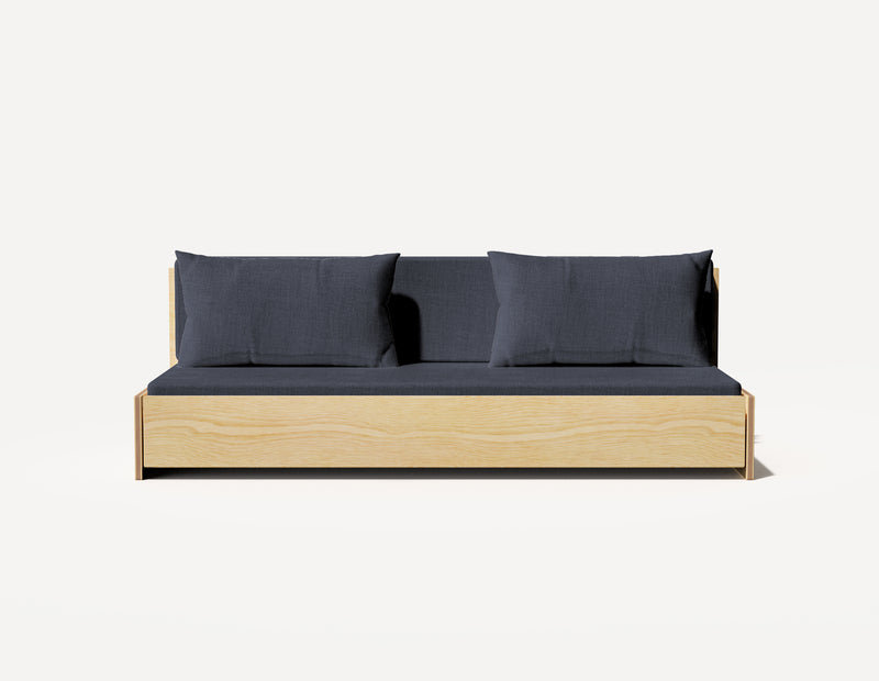 Das Großeltern-Schlafsofa – Dreisitzer (Birke)