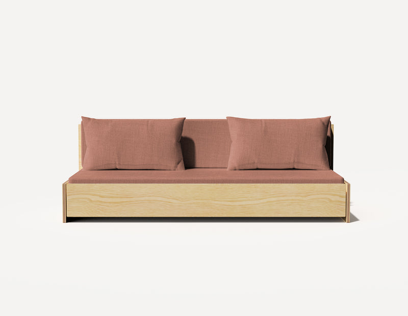 Das Großeltern-Schlafsofa – Dreisitzer (Birke)