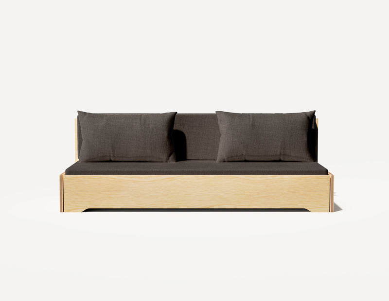 Das Großeltern-Schlafsofa – Dreisitzer (Birke)