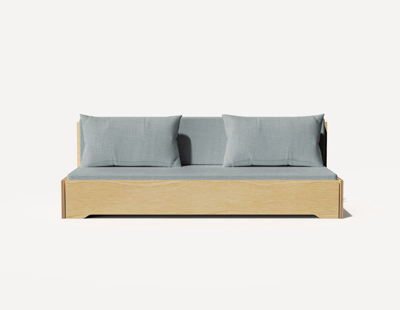 Das Großeltern-Schlafsofa – Dreisitzer (Birke)
