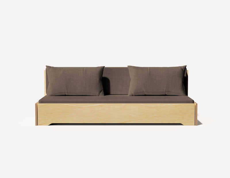 Das Großeltern-Schlafsofa – Dreisitzer (Birke)