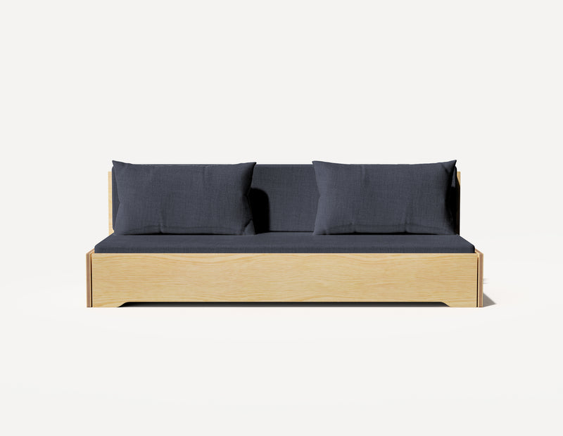 Das Großeltern-Schlafsofa – Dreisitzer (Birke)