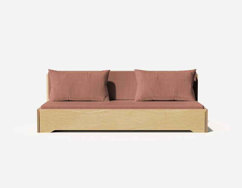 Das Großeltern-Schlafsofa – Dreisitzer (Birke)