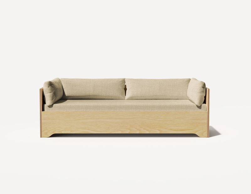 Das SLOWE Schlafsofa – Original Dreisitzer (Eiche)