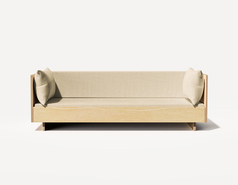 Das SLOWE Schlafsofa – Dreieinhalbsitzer (Birke)