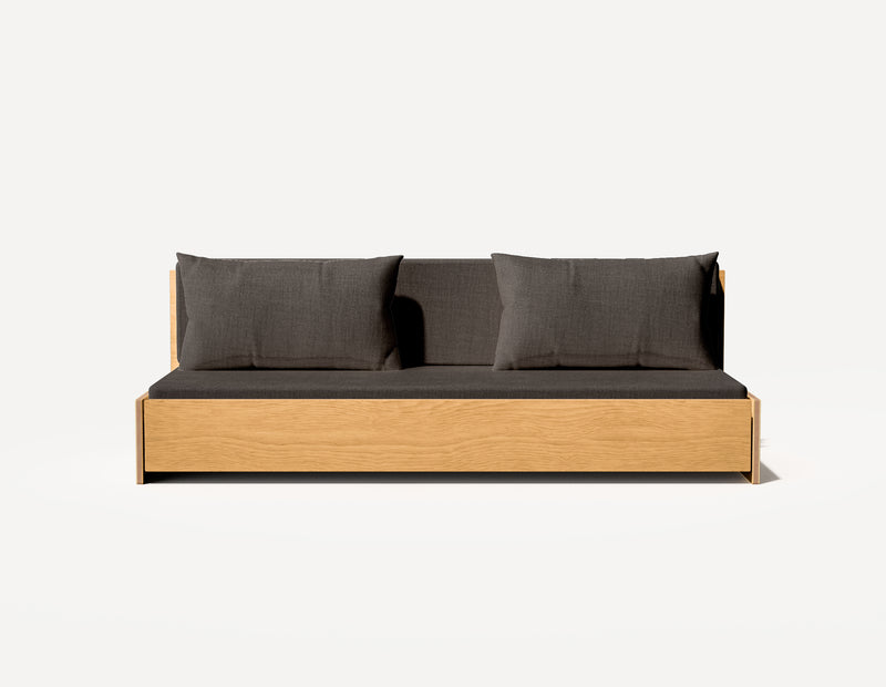 Das Großeltern-Schlafsofa – Dreisitzer (Eiche)