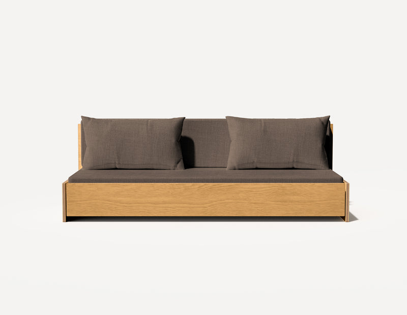 Das Großeltern-Schlafsofa – Dreisitzer (Eiche)