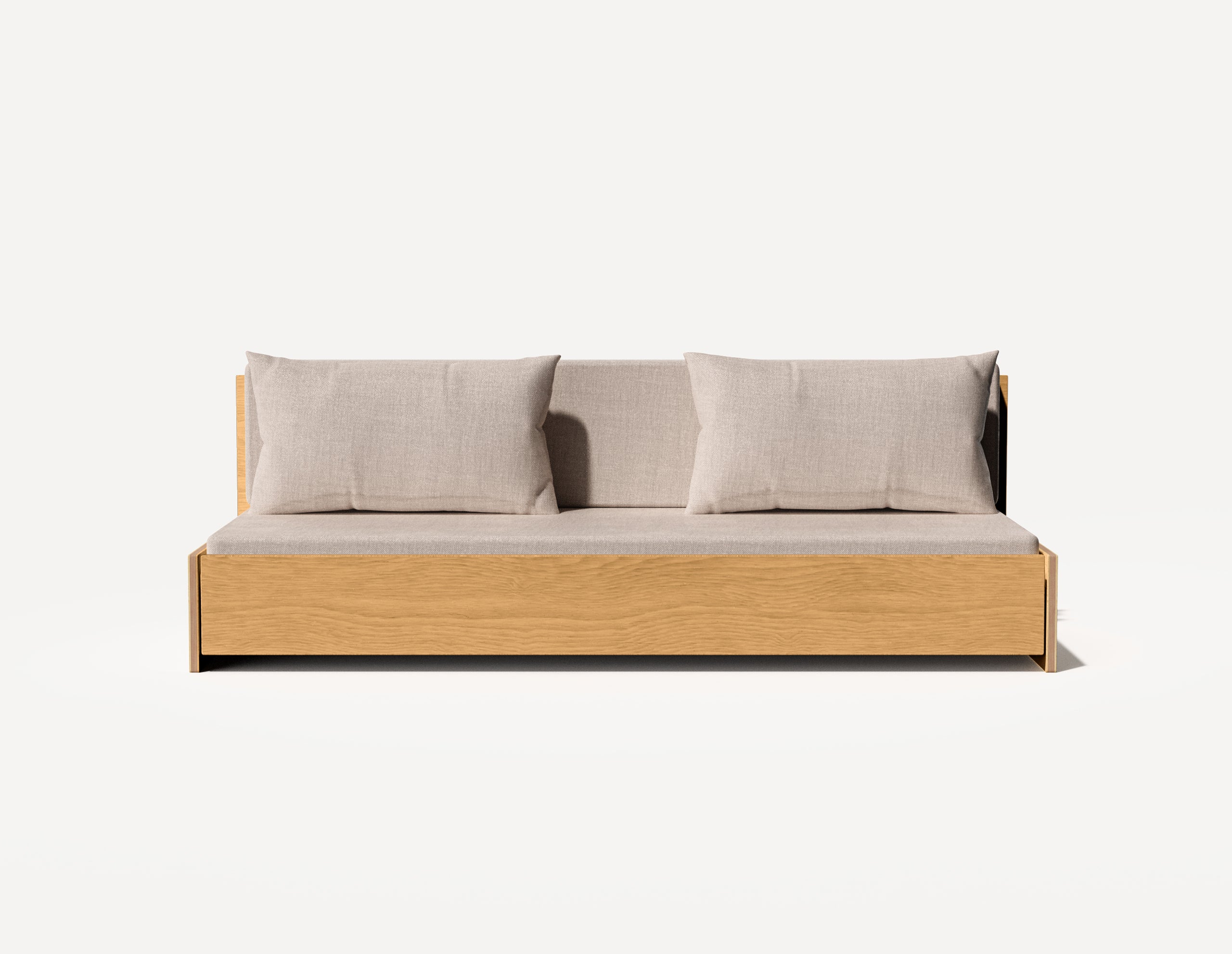 Das Großeltern-Schlafsofa – Dreisitzer (Eiche)