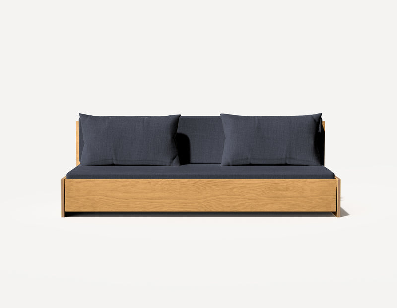 Das Großeltern-Schlafsofa – Dreisitzer (Eiche)