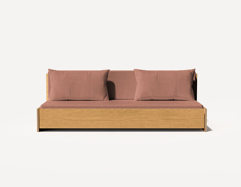Das Großeltern-Schlafsofa – Dreisitzer (Eiche)