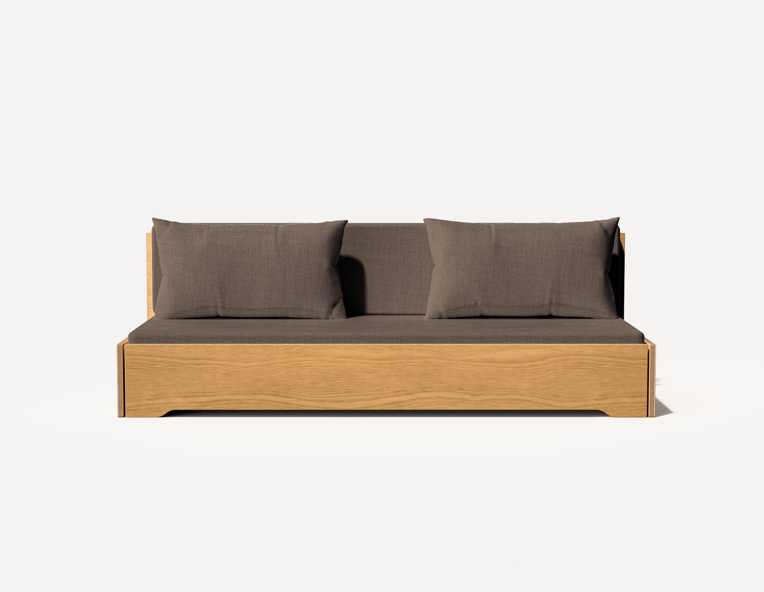 Das Großeltern-Schlafsofa – Dreisitzer (Eiche)