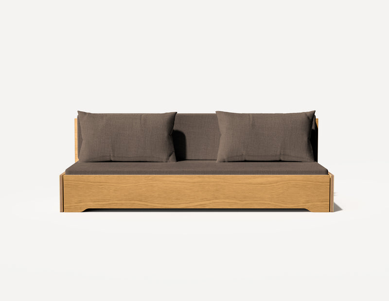 Das Großeltern-Schlafsofa – Dreisitzer (Eiche)