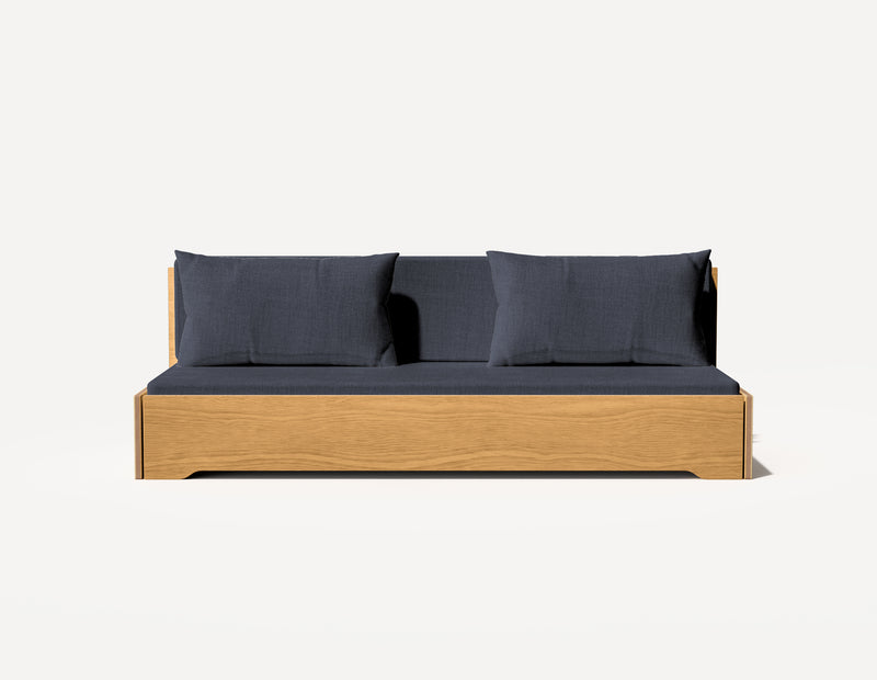 Das Großeltern-Schlafsofa – Dreisitzer (Eiche)