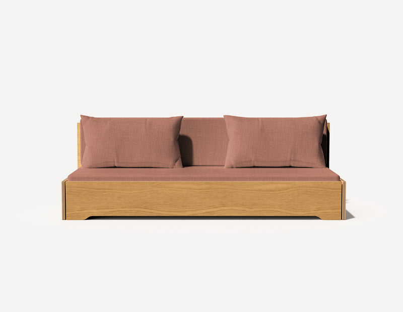 Das Großeltern-Schlafsofa – Dreisitzer (Eiche)