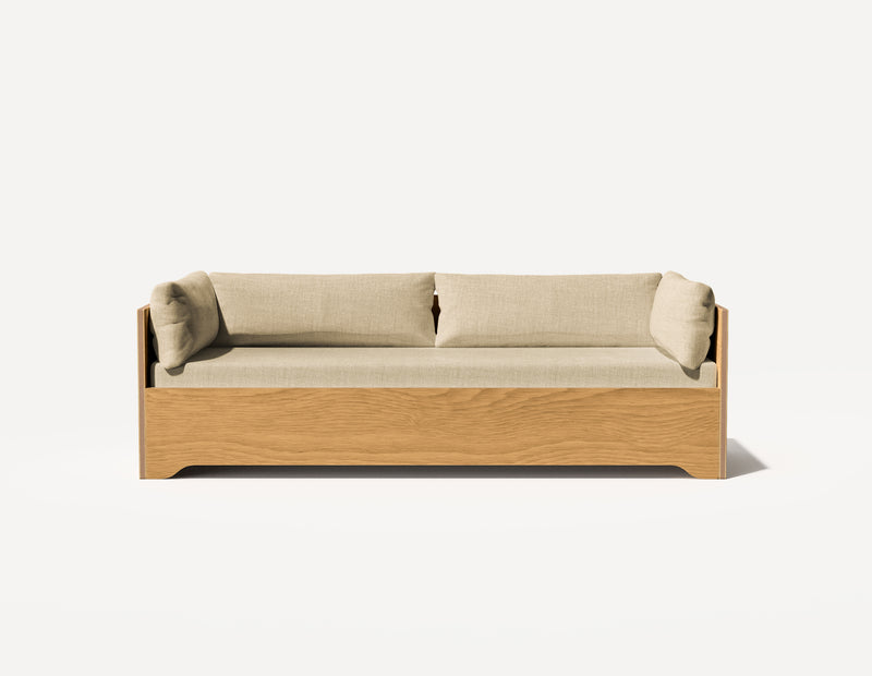 Das SLOWE Schlafsofa – Original Dreisitzer (Eiche)