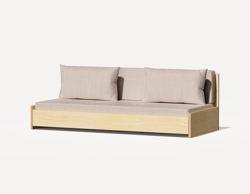 Das Großeltern-Schlafsofa – Dreisitzer (Birke)