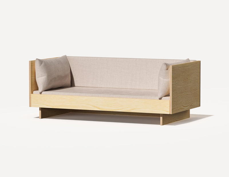 Das SLOWE Schlafsofa – Original Dreisitzer (Eiche)