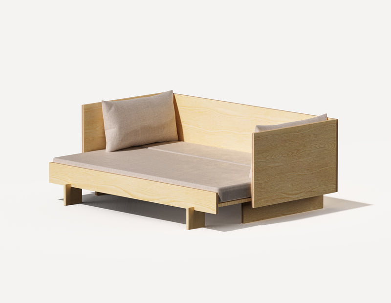 Das SLOWE Schlafsofa – Original Dreisitzer (Eiche)