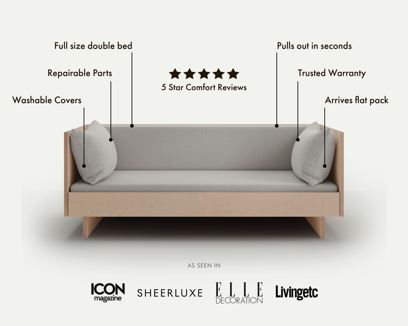 Das SLOWE Schlafsofa – Original Dreisitzer (Eiche)