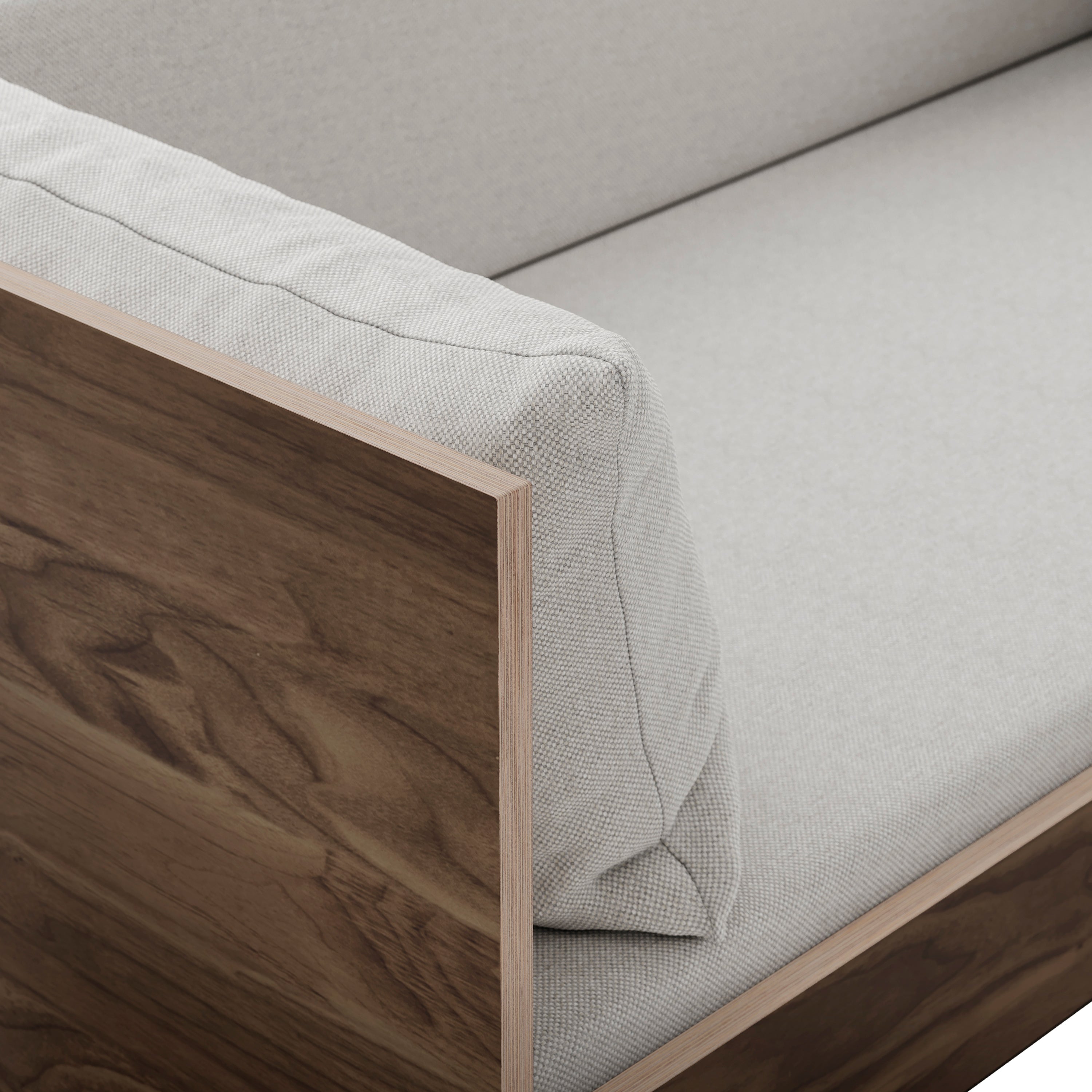 The Wall Single Day Bed - Three Seater (Walnut)