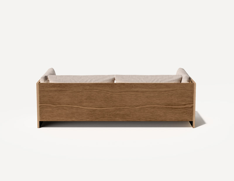 Das SLOWE Schlafsofa – Original Dreisitzer (Walnuss)