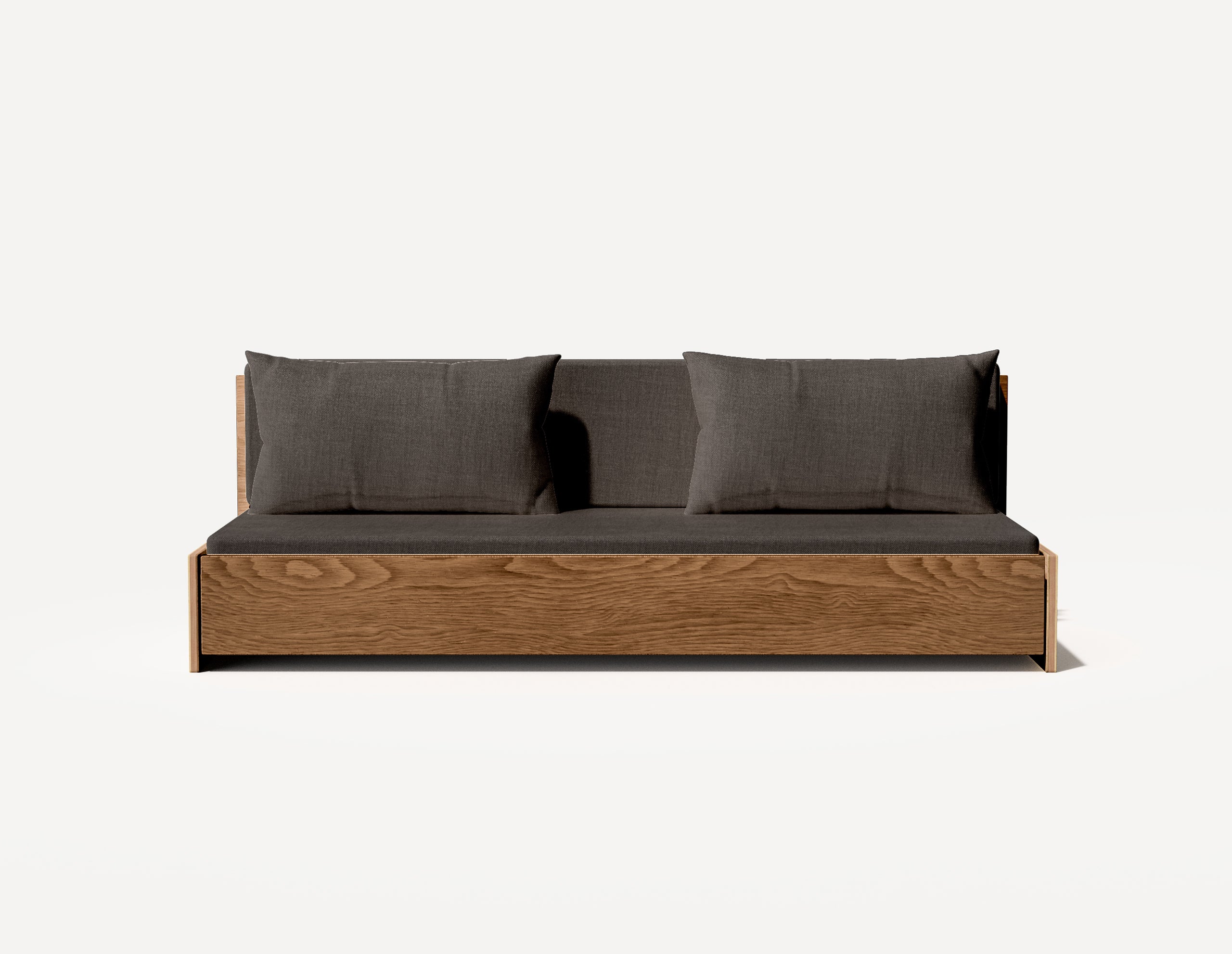 Das Großeltern-Schlafsofa – Dreisitzer (Walnuss)