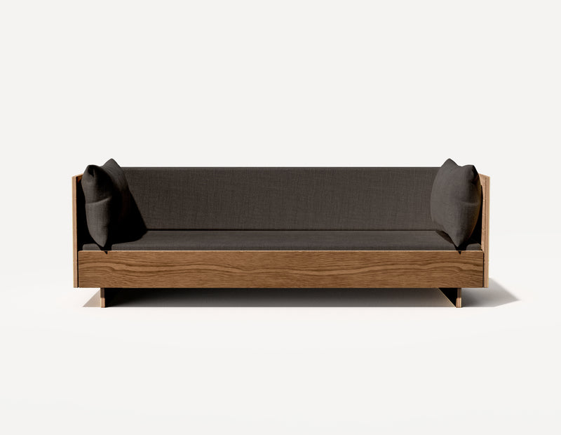 Das SLOWE Schlafsofa – Dreieinhalbsitzer (Walnuss)