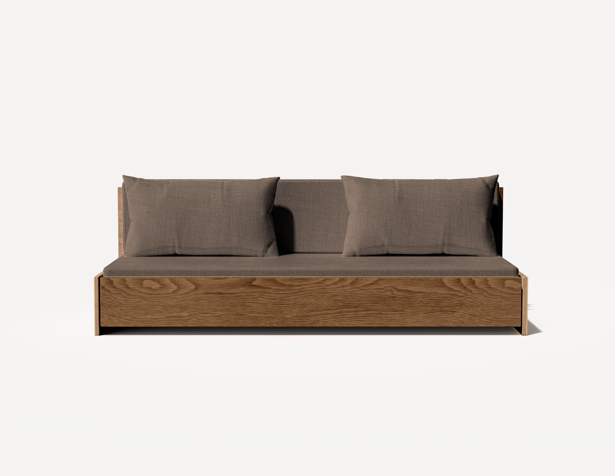 Das Großeltern-Schlafsofa – Dreisitzer (Walnuss)