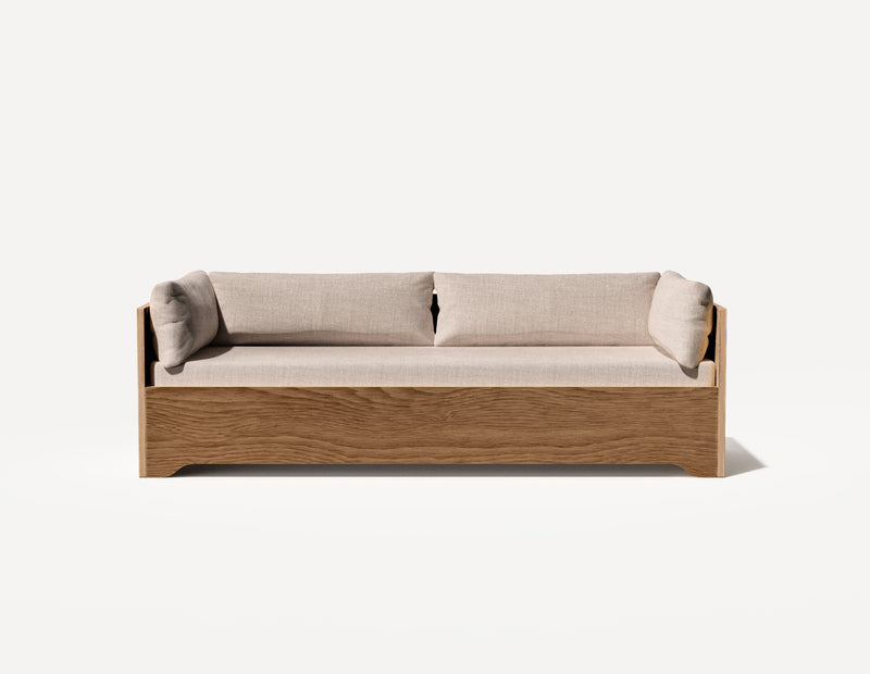 Das SLOWE Schlafsofa – Original Dreisitzer (Walnuss)