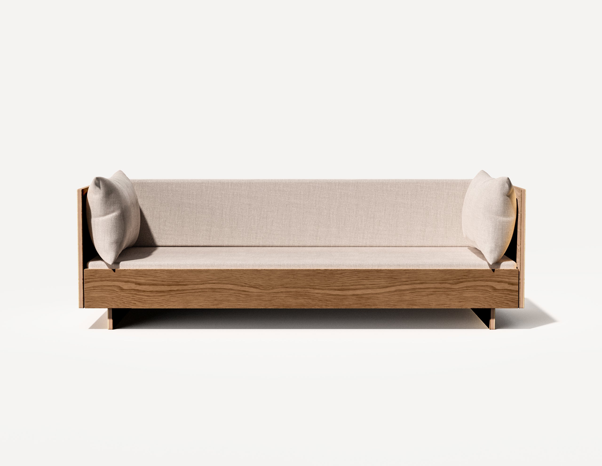 Das SLOWE Schlafsofa – Dreieinhalbsitzer (Walnuss)