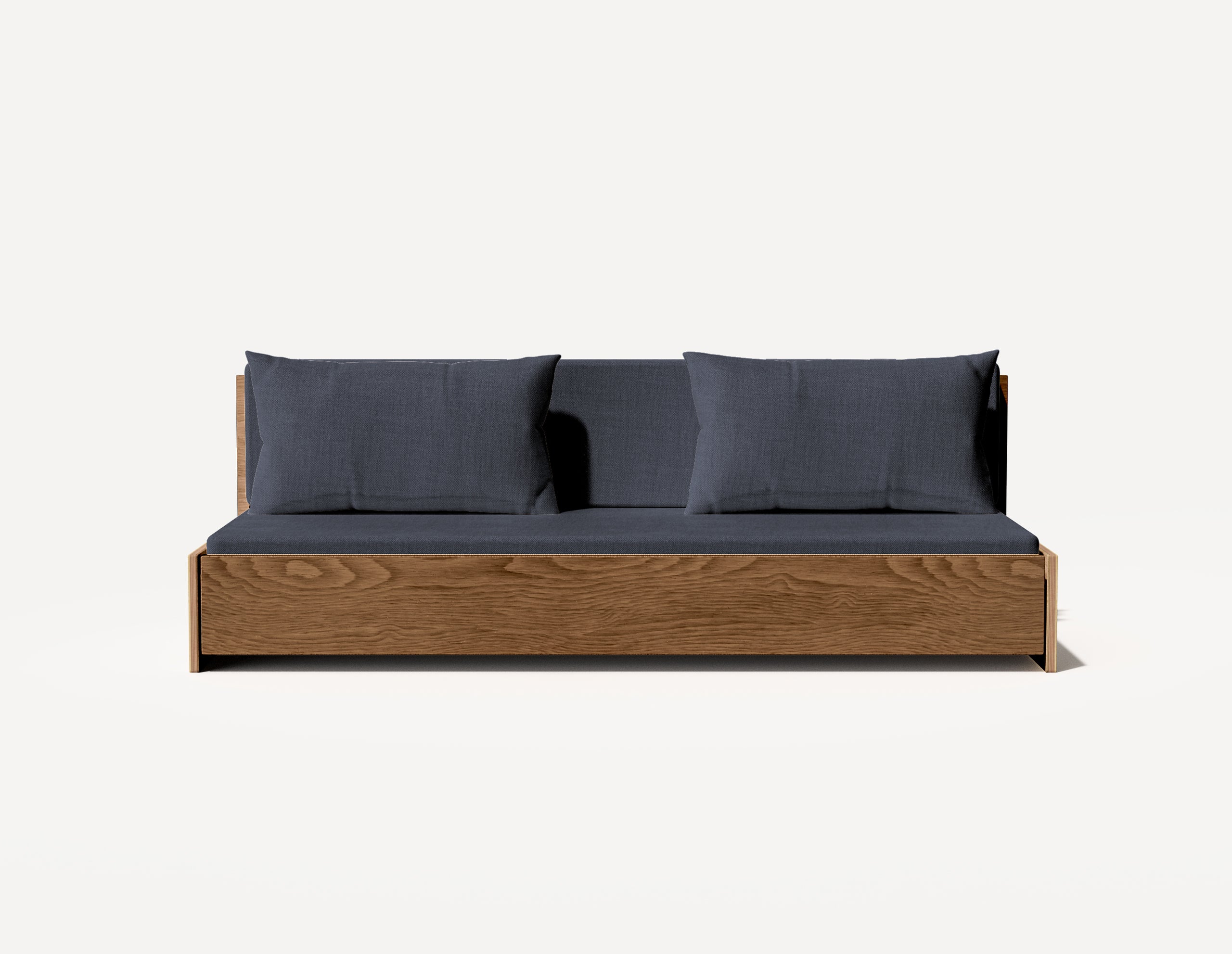 Das Großeltern-Schlafsofa – Dreisitzer (Walnuss)