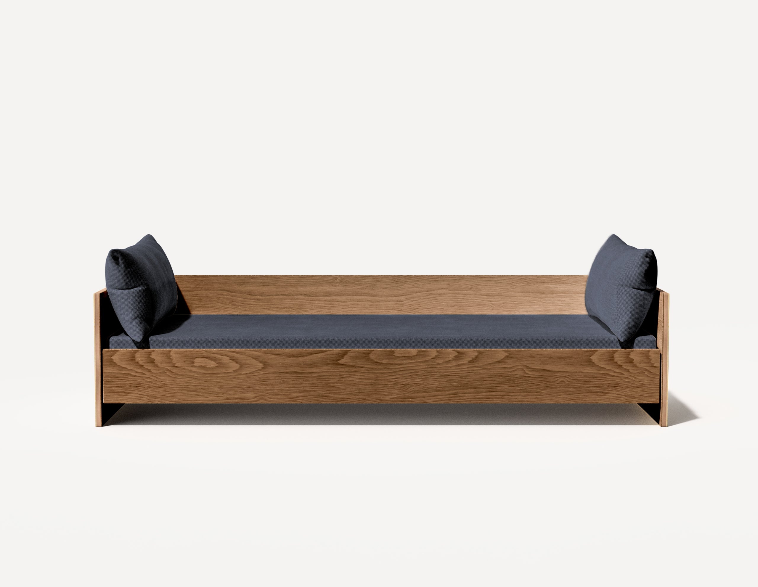 Lit de jour simple The Wall - Trois places (noyer) 