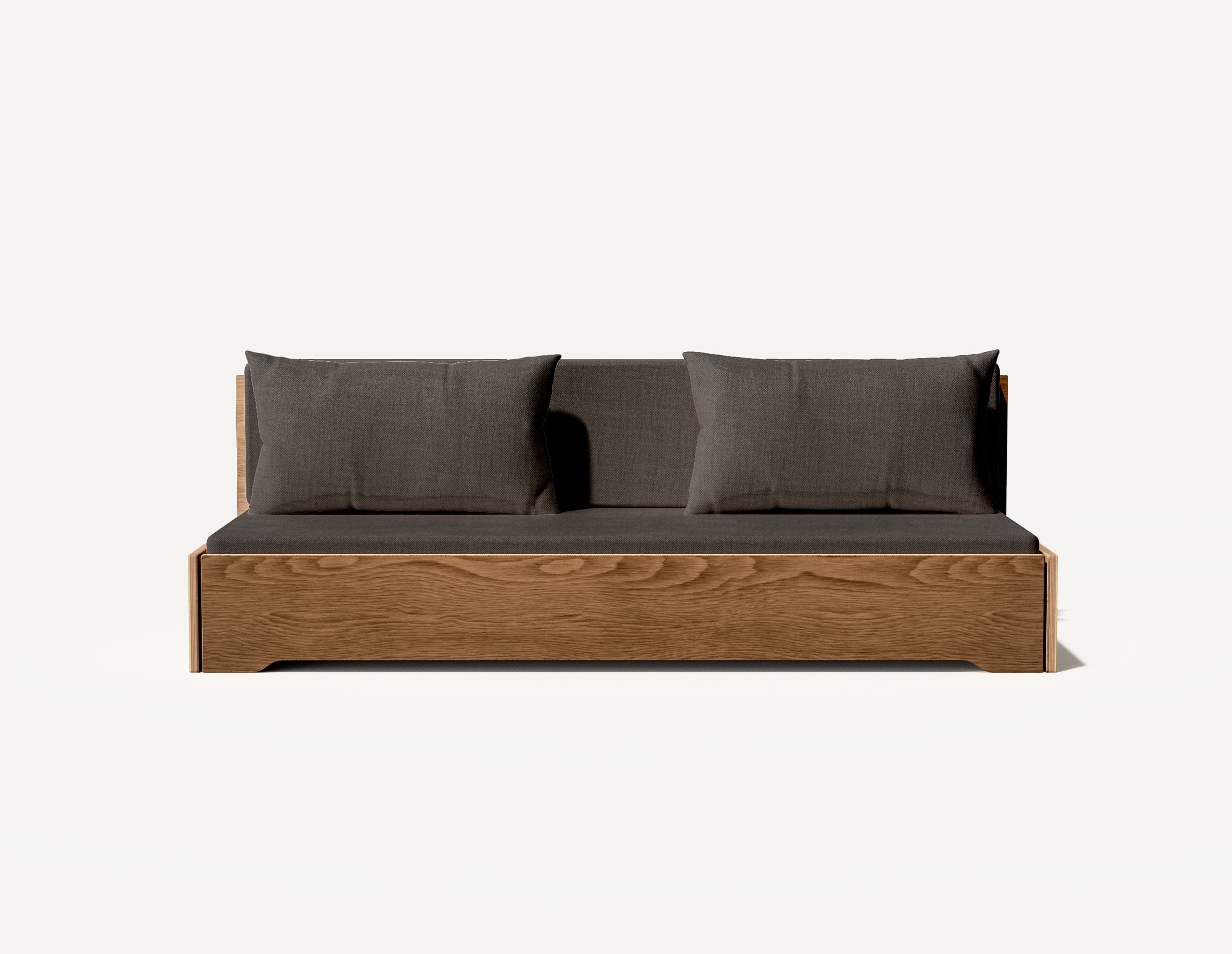 Das Großeltern-Schlafsofa – Dreisitzer (Walnuss)