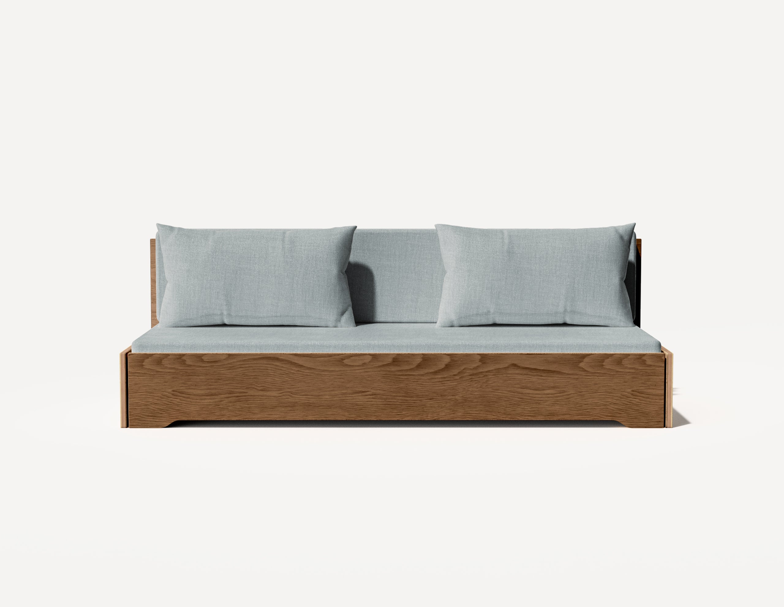 Das Großeltern-Schlafsofa – Dreisitzer (Walnuss)