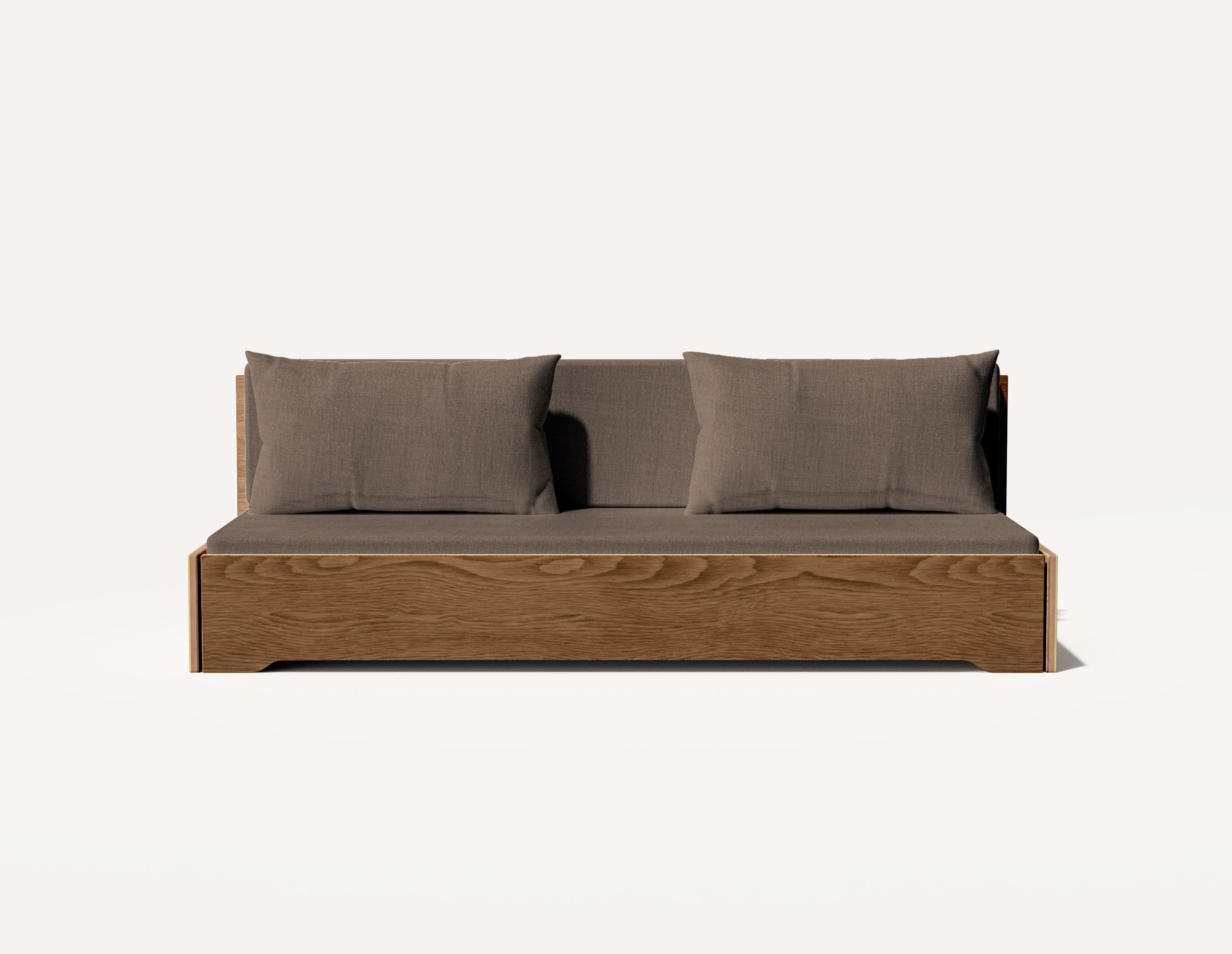 Das Großeltern-Schlafsofa – Dreisitzer (Walnuss)