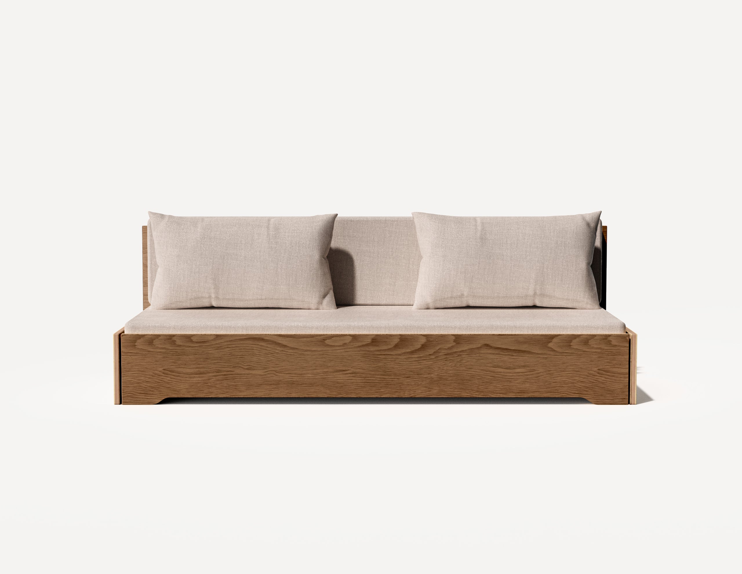 Das Großeltern-Schlafsofa – Dreisitzer (Walnuss)