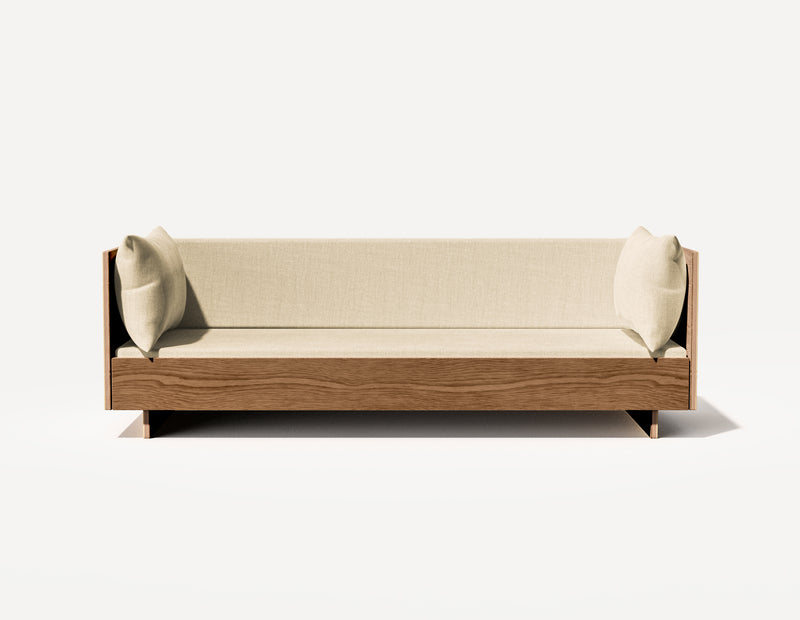 Das SLOWE Schlafsofa – Dreieinhalbsitzer (Walnuss)