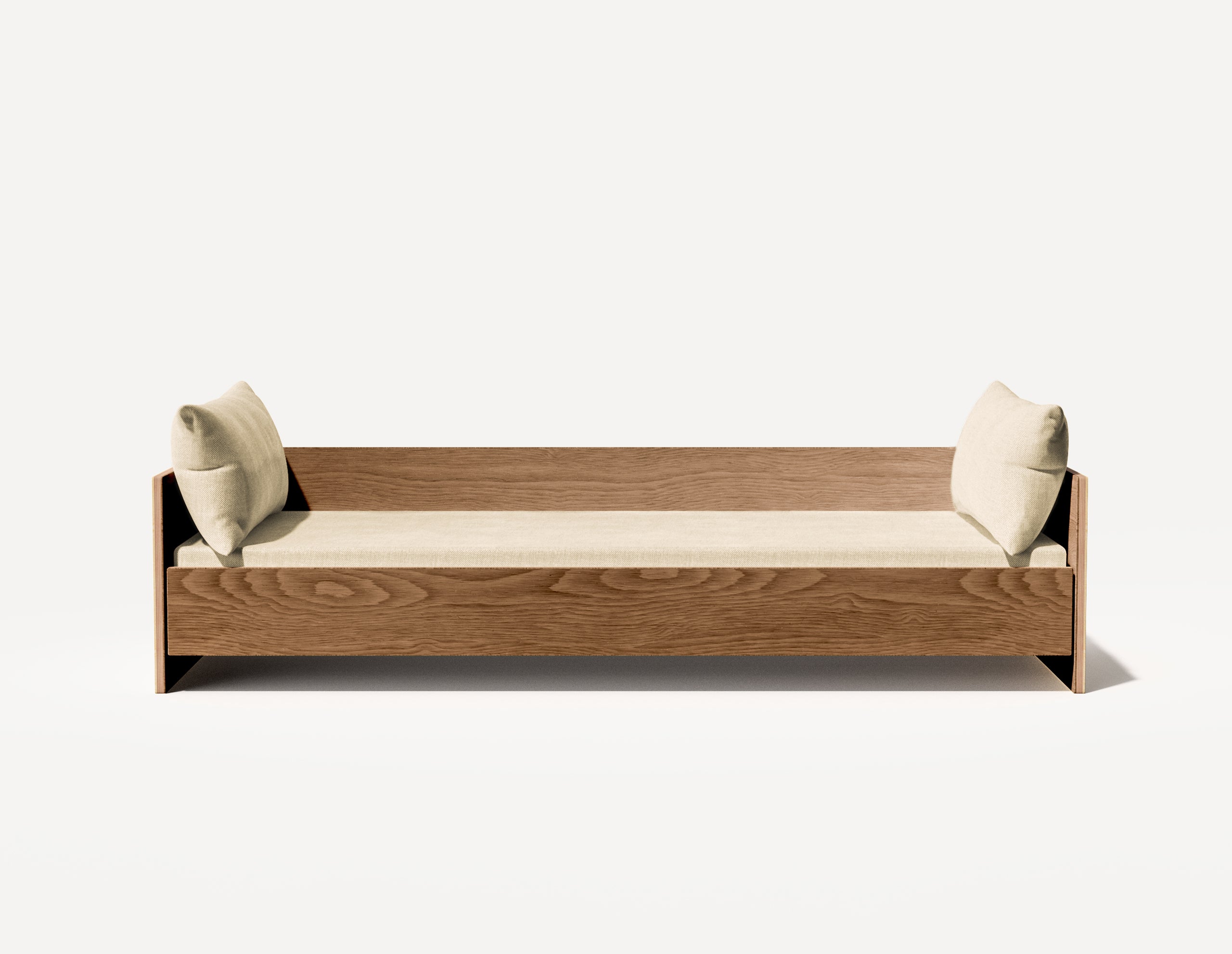 Lit de jour simple The Wall - Trois places (noyer) 